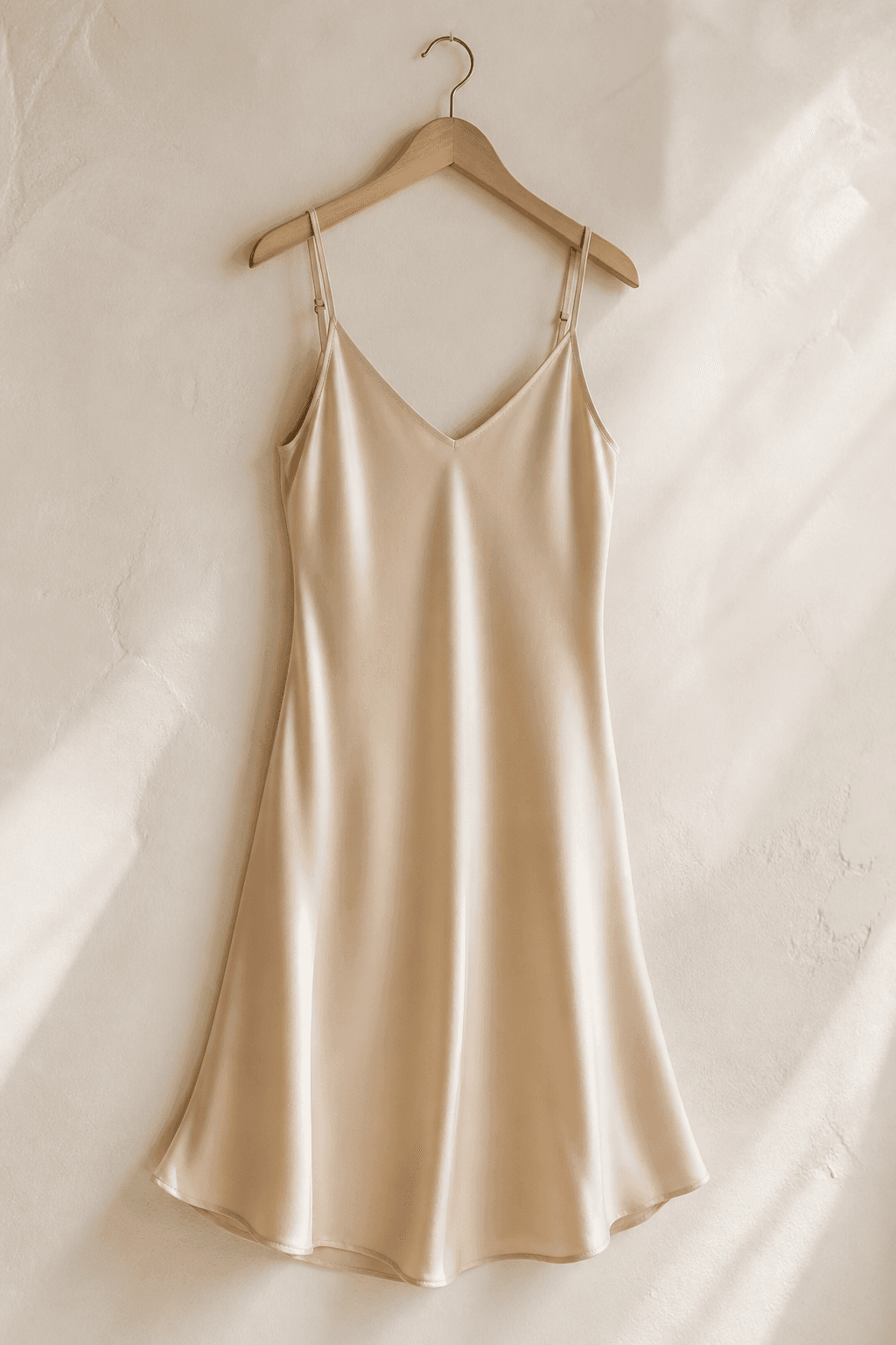 Aurelia silk slip in champagne